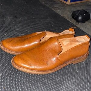 Men's Brown Leather Slip-On Shoes